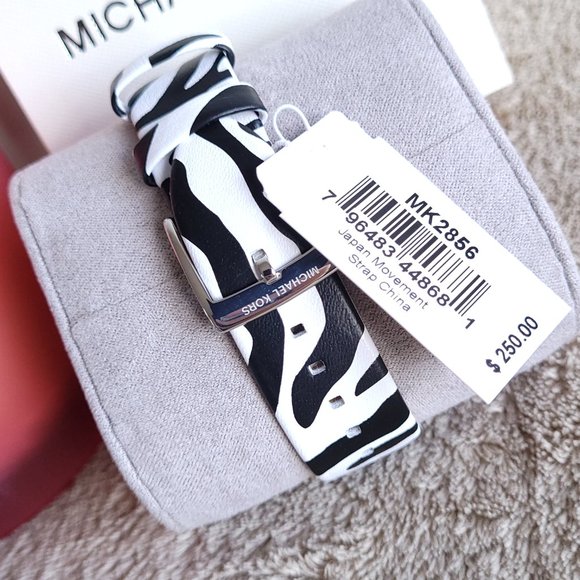 Michael Kors Women\'s Channing Three-Hand Zebra Print Leather Watch-MK2856 main image 7